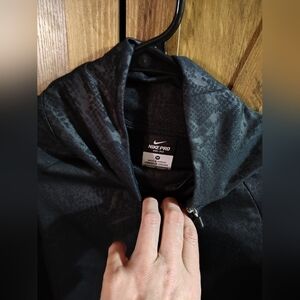 Nike Pro Black Patterned Hoodie